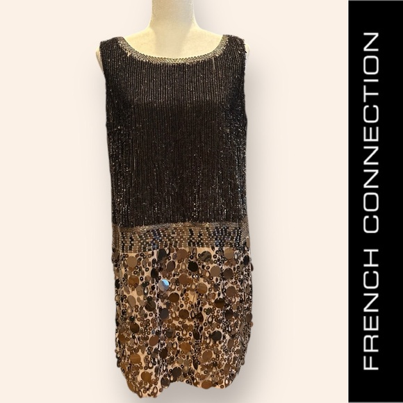 NWT‎ French Connection Women's Sparkle Hour Dress, Size 10, MSRP $398 - Picture 3 of 12